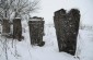 Surviving tombstones at the Jewish cemetery. Jews who refused to hand over their gold and valuables were shot at the Jewish cemetery. ©Nicolas Tkatchouk/Yahad – In Unum