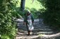 Nadiia N., born in 1925, walking towards the execution site of the Jews in Balyn. ©Guillaume Ribot/Yahad - In Unum