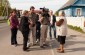 The Yahad team during the interview near the former ghetto. ©Victoria Bahr/Yahad - In Unum