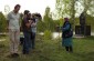 Yahad team during the interview at the execution site (Executions site n°1). Today it is located close to the river. Back then, it was a stone quarry. ©Victoria Bahr/Yahad-In Unum