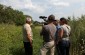 Yahad team during the interview with the witnessn at the execution site. © Victoria Bahr - Yahad-In Unum