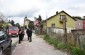 Yahad’s team with the witness at the former street of the ghetto in Bilgoraj. All the buildings are new. Nothing has left from that time. © Cristian Monterroso/Yahad-In Unum