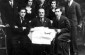 The first district - wide congress of the Jewish National Fund (Keren Kayemeth LeIsrael) in Vileyka. Photographed in 1934. © Taken from eilatgordinlevitan.com/vileyka/vileyka.html
