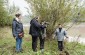 Yahad’s team during an interview with Ivan Sh. near the Dniester River. © Les Kasyanov/Yahad-In Unum.